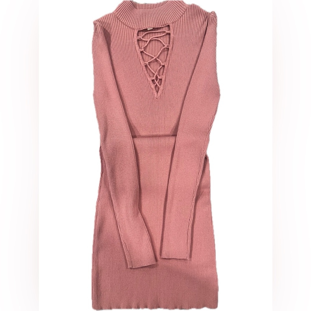 Pink Sweater Dress